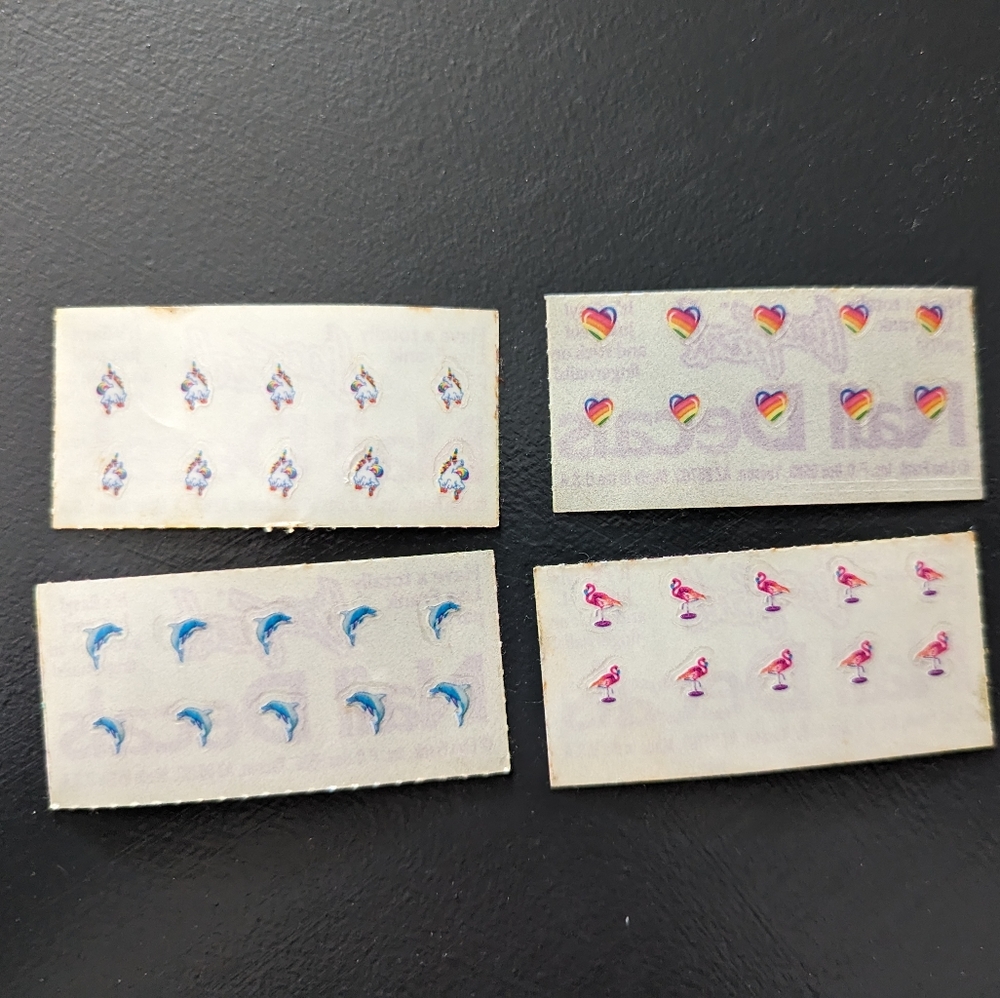 Vintage Lisa Frank nail decals